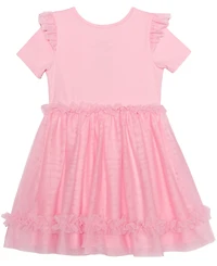 Hybrid Girls' 2T-6X Princesses Crewneck Cap-Sleeve Dress