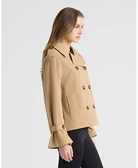 Nvlt Women's Double Breasted Short Trench Coat