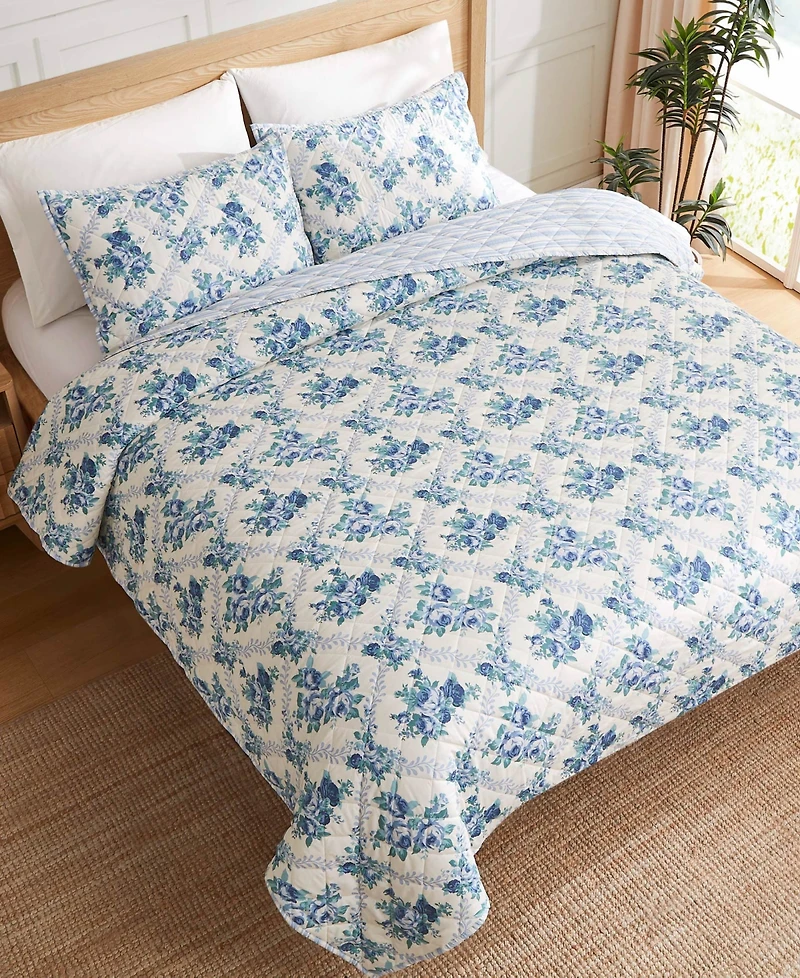 Jessica Simpson Floral Braelyn 3-Pc. Quilt Set