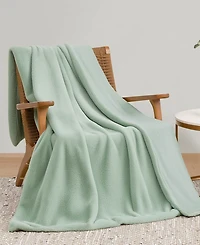 Jessica Simpson Solid Faux Fur Plush Throw, 50" x 70"