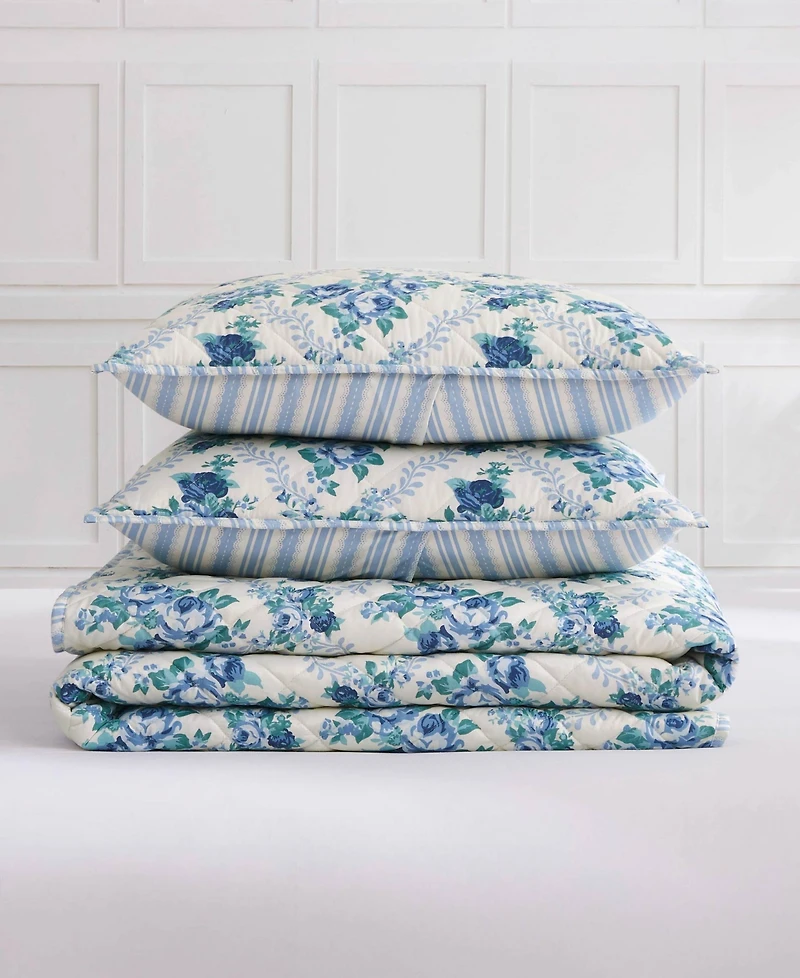 Jessica Simpson Floral Braelyn 3-Pc. Quilt Set, Full/Queen
