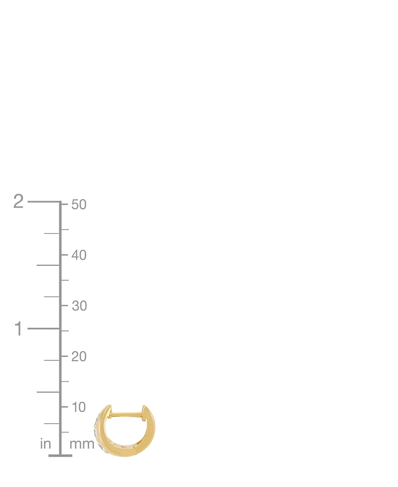 Macy's Created White Sapphire (1/2 ct. t.w.) Hoop Earrings in 14k Yellow Gold-Plated Sterling Silver