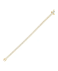 Macy's Created White Sapphire (13-1/3ct.t.w.) Tennis Bracelet in 14k Yellow Gold-Plated Sterling Silver