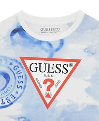 Guess Boys' 7-18 Logo Print Crewneck T-Shirt