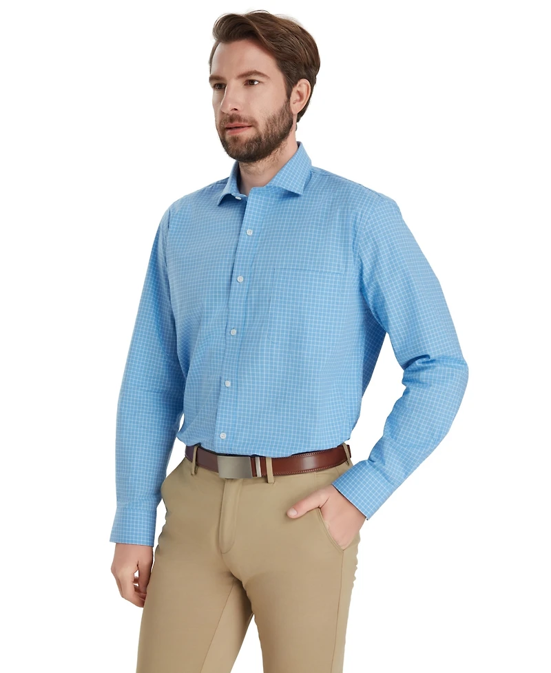 Club Room Men's Promo Regular Fit Micro Check Dress Shirt, Macy's Exclusive