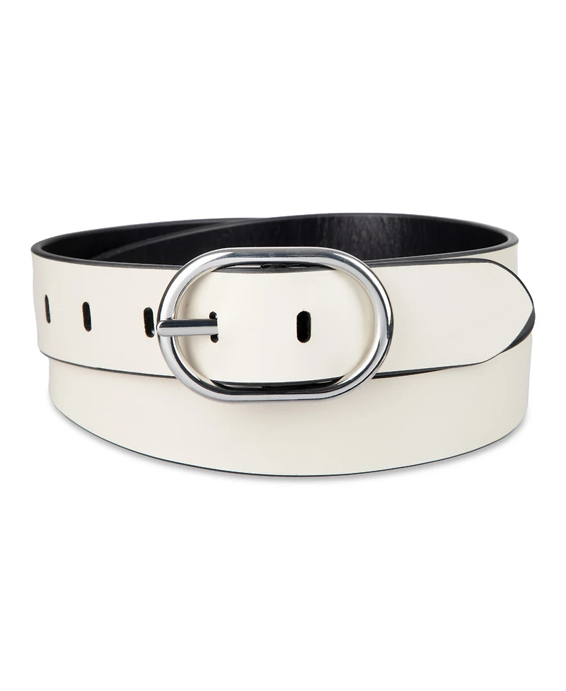 Cole Haan Women's Two-in-One Center Bar Reversible Leather Belt