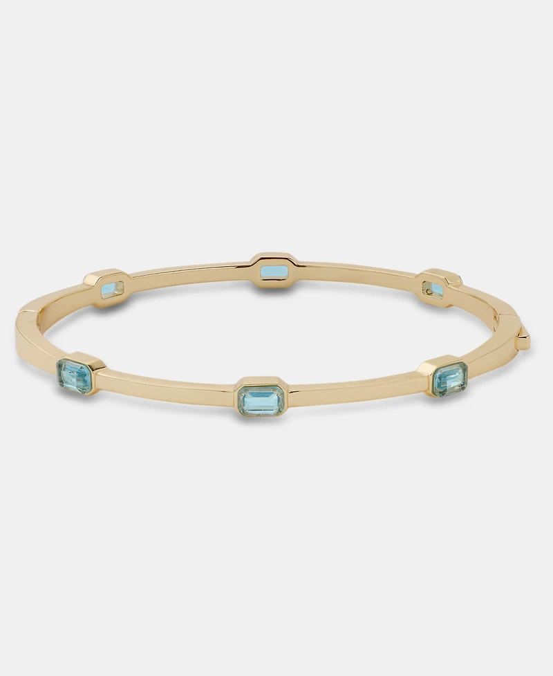 Lauren Ralph Lauren Gold-Tone Aqua Stone Bangle Bracelet
