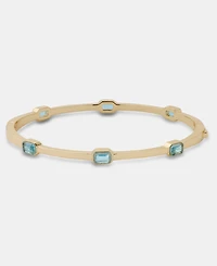 Lauren Ralph Lauren Gold-Tone Aqua Stone Bangle Bracelet