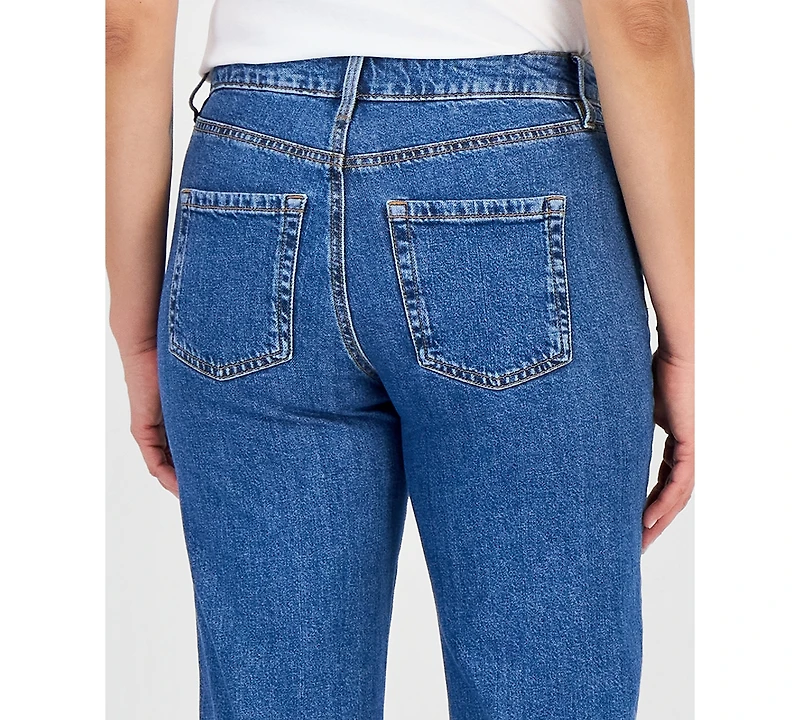 Style & Co Petite Embroidered High-Rise Cropped Jeans, Macy's Exclusive