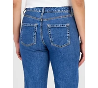 Style & Co Petite Embroidered High-Rise Cropped Jeans, Macy's Exclusive