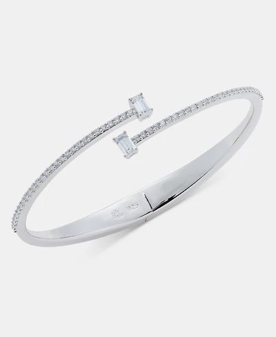 Lauren Ralph Lauren Cubic Zirconia Cuff Bracelet in Sterling Silver