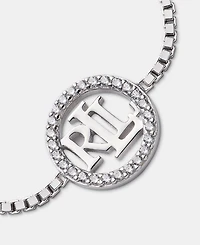 Lauren Ralph Lauren Crystal Logo Slider Bracelet