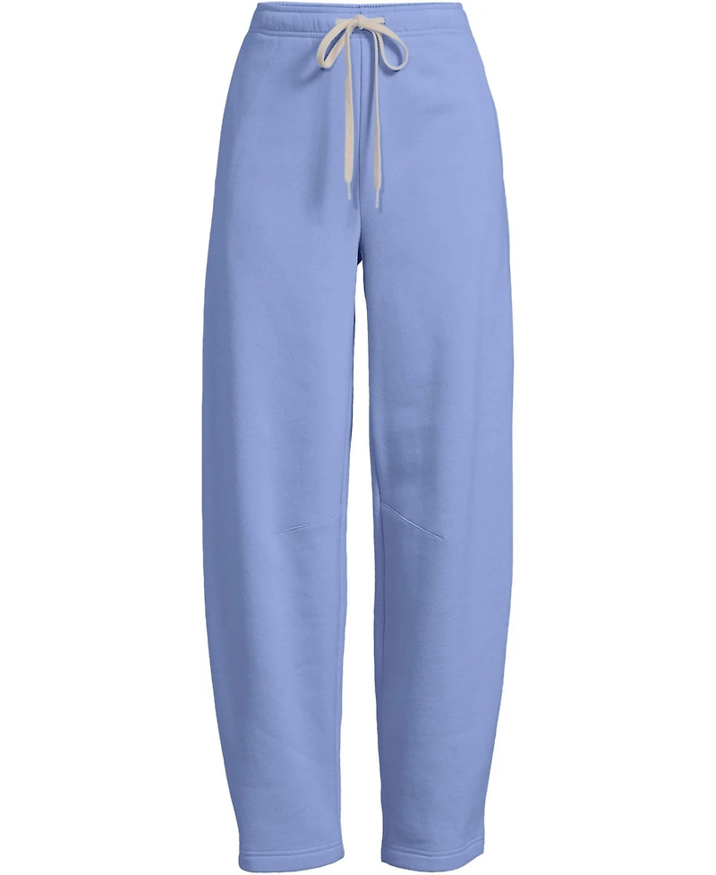 Lands' End Women's Petite Serious Sweats High Rise Barrel Pants