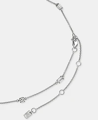 Lauren Ralph Lauren Cubic Zirconia Station Collar Necklace in Sterling Silver