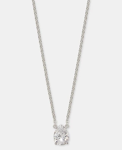 Lauren Ralph Lauren Cubic Zirconia Pendant Necklace in Sterling Silver