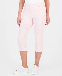 Jm Collection Petite Rivet-Trim Pull-On Capri Pants, Macy's Exclusive