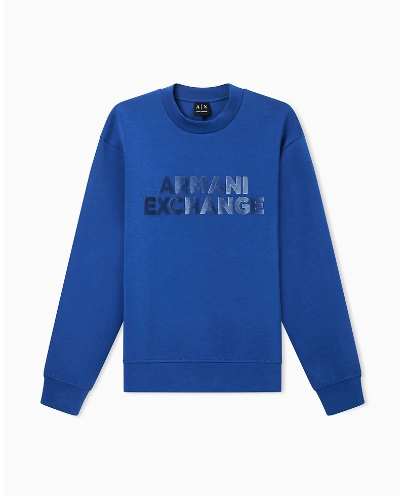 A|X Armani Exchange Men's Elevated Logo Crewneck Sweatshirt