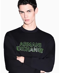 A|X Armani Exchange Men's Elevated Logo Crewneck Sweatshirt