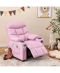 Kids Recliner Chair with Cup Holders