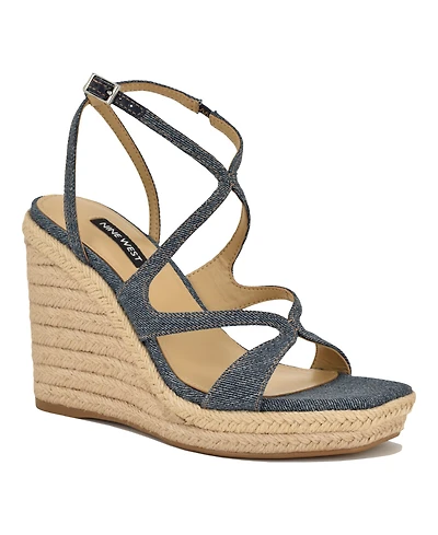 Nine West Women's Adriane Platform Wedge Sandals