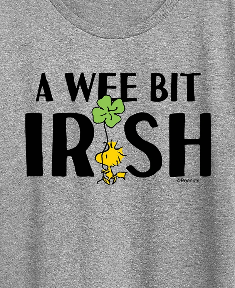 Hybrid Apparel Plus Peanuts Wee Bit Irish Short-Sleeve Graphic T-Shirt