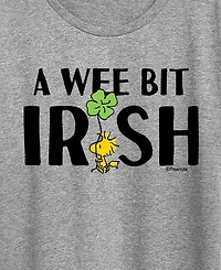 Hybrid Apparel Plus Peanuts Wee Bit Irish Short-Sleeve Graphic T-Shirt