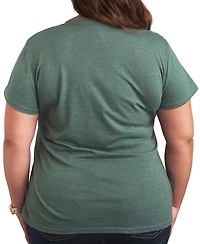 Hybrid Apparel Plus Instant Message St. Patrick's Day Lucky Dog Mama Graphic Crewneck T-Shirt