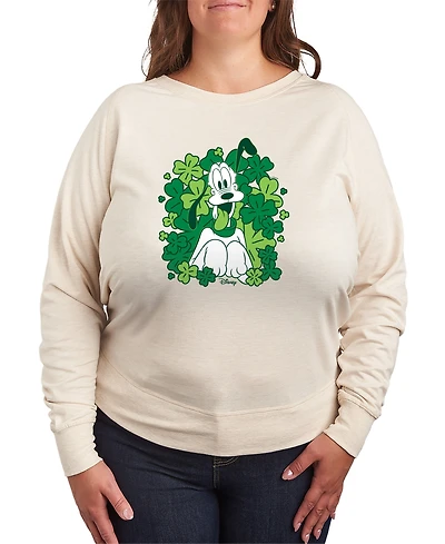 Hybrid Apparel Plus Disney St. Patrick's Day Pluto Shamrocks Long-Sleeve Sweatshirt