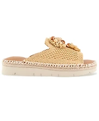 Gentle Souls Women's Leilani Flower Flat Sandals