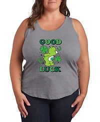 Hybrid Apparel Plus Care Bears St. Patrick's Day Good Luck Graphic Tank Top