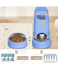 Aronkl Automatic Pet Feeder & Water Dispenser for Small Medium Dogs Cats