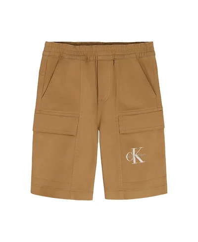 Calvin Klein Boys' 8-16 Essential Woven Elastic-Waist Shorts