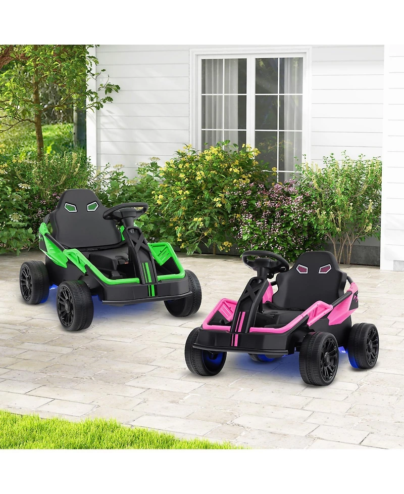 Slickblue 12V Kids Electric Utv Ride-On Car with Music and Remote