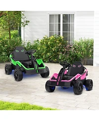 Slickblue 12V Kids Electric Utv Ride-On Car with Music and Remote