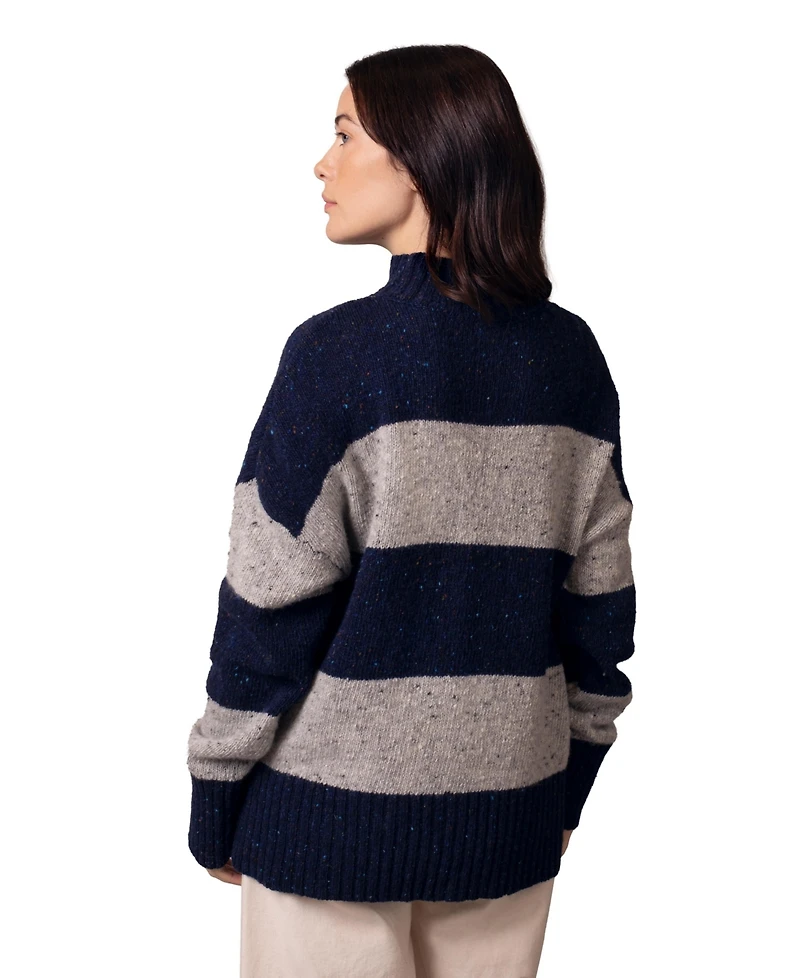 Celtic & Co. Women's Donegal Colourblock Funnel Neck Sweater