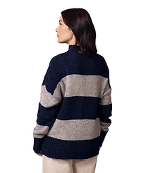 Celtic & Co. Women's Donegal Colourblock Funnel Neck Sweater