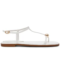 Steve Madden Women's Ritzy Ball-Stud Square Toe Flat Sandals