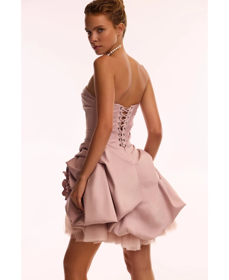 Milla Women's Rosette mini dress misty rose