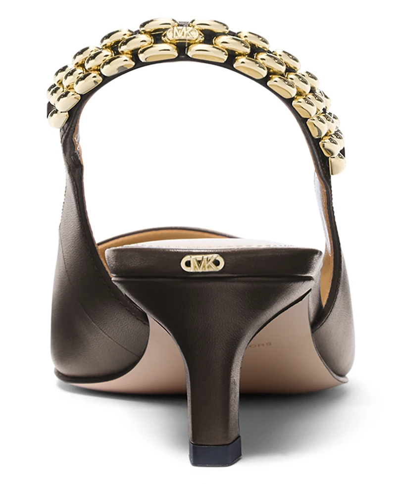 Michael Kors Women's Marcia Kitten Slingback Pumps