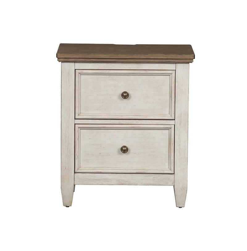 Liberty Furniture Industries, Inc 2 Drawer Night Stand w/ Charging Station