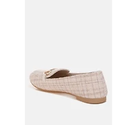 London Rag Women's Drairi Horsebit Detail Tweed Loafers