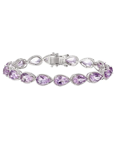 Macy's Pink Amethyst (24.40 ct. t.w.) Bracelet in Sterling Silver