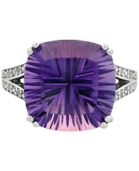 Macy's Amethyst (6.50 ct. t.w.) & White Topaz (0.08 ct. t.w.) Ring in Sterling Silver