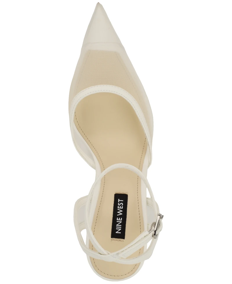 Nine West Women's Gullia Mesh Ankle Strap Dress Pumps