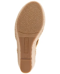 Gentle Souls Women's Cody Knit Round Toe Wedge Sandals