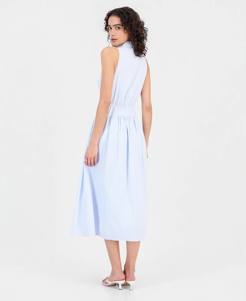Sam Edelman Women's Striped Sleeveless Shirt Dress