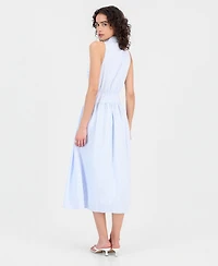 Sam Edelman Women's Striped Sleeveless Shirt Dress