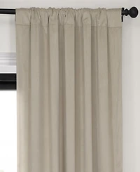 Half Price Drapes Cool Beige Signature Velvet Blackout Curtain