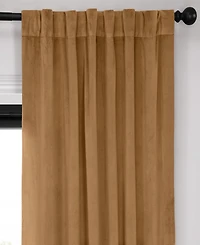 Half Price Drapes Amber Gold Signature Velvet Blackout Curtain