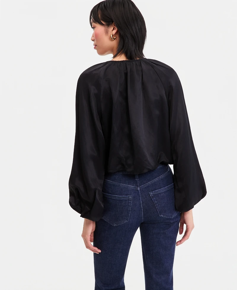 I.n.c. International Concepts Women's Blouson-Sleeve Cropped Jacket, Macy's Exclusive